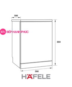 Máy rửa chén netro Hafele HDW-F60F - Độc lập 15 bộ 9 lít/ 1 lần rửa 7 Máy rữa chén netro Hafele HDW-F60F
